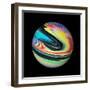 Abstract Marble Ball-Swedish Marble-Framed Art Print