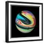 Abstract Marble Ball-Swedish Marble-Framed Art Print