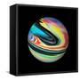 Abstract Marble Ball-Swedish Marble-Framed Stretched Canvas