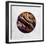 Abstract Marble Ball-Swedish Marble-Framed Art Print