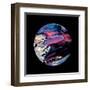 Abstract Marble Ball-Swedish Marble-Framed Art Print