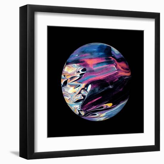 Abstract Marble Ball-Swedish Marble-Framed Art Print