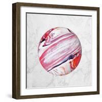 Abstract Marble Ball-Swedish Marble-Framed Art Print