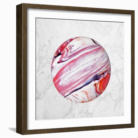 Abstract Marble Ball-Swedish Marble-Framed Art Print