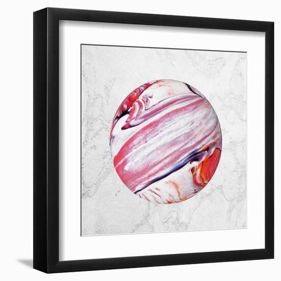 Abstract Marble Ball-Swedish Marble-Framed Art Print