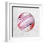 Abstract Marble Ball-Swedish Marble-Framed Art Print