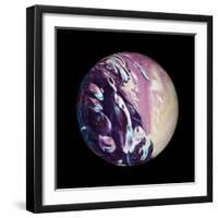 Abstract Marble Ball-Swedish Marble-Framed Art Print