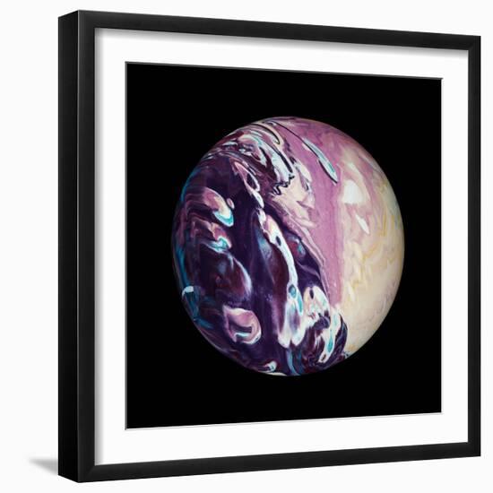 Abstract Marble Ball-Swedish Marble-Framed Art Print