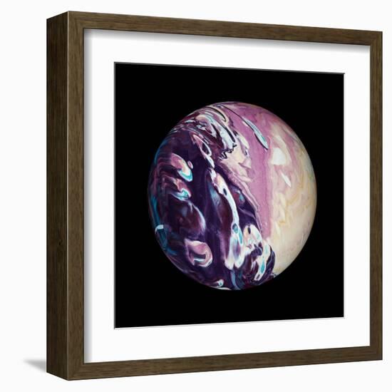 Abstract Marble Ball-Swedish Marble-Framed Art Print