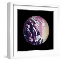 Abstract Marble Ball-Swedish Marble-Framed Art Print