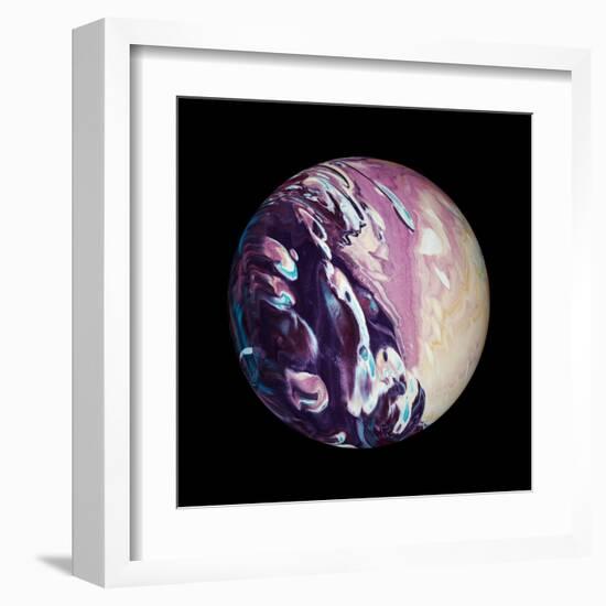 Abstract Marble Ball-Swedish Marble-Framed Art Print