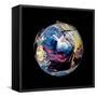 Abstract Marble Ball-Swedish Marble-Framed Stretched Canvas