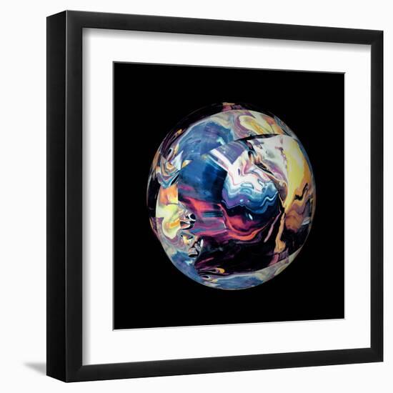 Abstract Marble Ball-Swedish Marble-Framed Art Print