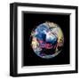 Abstract Marble Ball-Swedish Marble-Framed Art Print