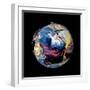 Abstract Marble Ball-Swedish Marble-Framed Art Print