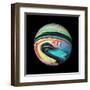 Abstract Marble Sphere of Ink-Swedish Marble-Framed Art Print