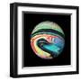 Abstract Marble Sphere of Ink-Swedish Marble-Framed Art Print