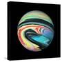 Abstract Marble Sphere of Ink-Swedish Marble-Stretched Canvas