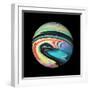 Abstract Marble Sphere of Ink-Swedish Marble-Framed Art Print