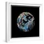 Abstract Marble Sphere of Ink-Swedish Marble-Framed Art Print