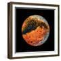 Abstract Marble Sphere of Ink-Swedish Marble-Framed Art Print