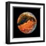 Abstract Marble Sphere of Ink-Swedish Marble-Framed Art Print