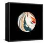 Abstract Marble Sphere of Ink-Swedish Marble-Framed Stretched Canvas