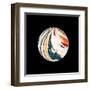 Abstract Marble Sphere of Ink-Swedish Marble-Framed Art Print