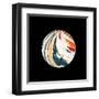 Abstract Marble Sphere of Ink-Swedish Marble-Framed Art Print