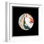 Abstract Marble Sphere of Ink-Swedish Marble-Framed Art Print