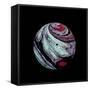 Abstract Marble Sphere of Ink-Swedish Marble-Framed Stretched Canvas