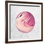 Abstract Marble Sphere of Ink-Swedish Marble-Framed Art Print