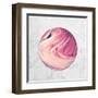 Abstract Marble Sphere of Ink-Swedish Marble-Framed Art Print