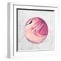 Abstract Marble Sphere of Ink-Swedish Marble-Framed Art Print