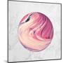 Abstract Marble Sphere of Ink-Swedish Marble-Mounted Art Print