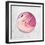 Abstract Marble Sphere of Ink-Swedish Marble-Framed Art Print