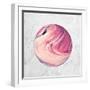 Abstract Marble Sphere of Ink-Swedish Marble-Framed Art Print