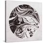 Abstract Marble Sphere of Ink-Swedish Marble-Stretched Canvas