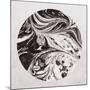 Abstract Marble Sphere of Ink-Swedish Marble-Mounted Art Print