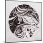 Abstract Marble Sphere of Ink-Swedish Marble-Mounted Art Print