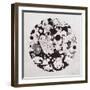 Abstract Marble Sphere of Ink-Swedish Marble-Framed Art Print