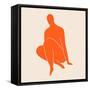 Abstract Matisse Style Woman Body-Olga Cherniak-Framed Stretched Canvas