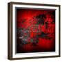 Abstract Metal Background with Splash-Eky Studio-Framed Art Print