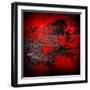 Abstract Metal Background with Splash-Eky Studio-Framed Art Print