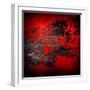 Abstract Metal Background with Splash-Eky Studio-Framed Art Print