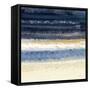 Abstract Midnight Blue 3-Patti Bishop-Framed Stretched Canvas