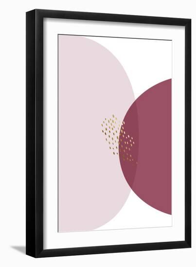 Abstract Minimalist Burgundy Gold 5-Urban Epiphany-Framed Art Print