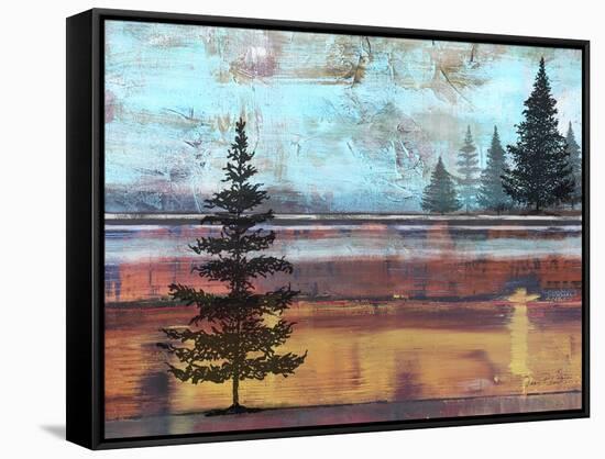 Abstract Misty Landscape With Trees-Jean Plout-Framed Stretched Canvas