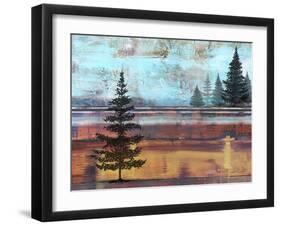 Abstract Misty Landscape With Trees-Jean Plout-Framed Giclee Print
