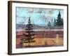 Abstract Misty Landscape With Trees-Jean Plout-Framed Giclee Print